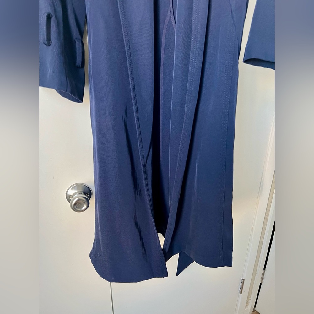 Michael Kors Blue Trench Coat S / M - NWOT - Picture 9 of 10